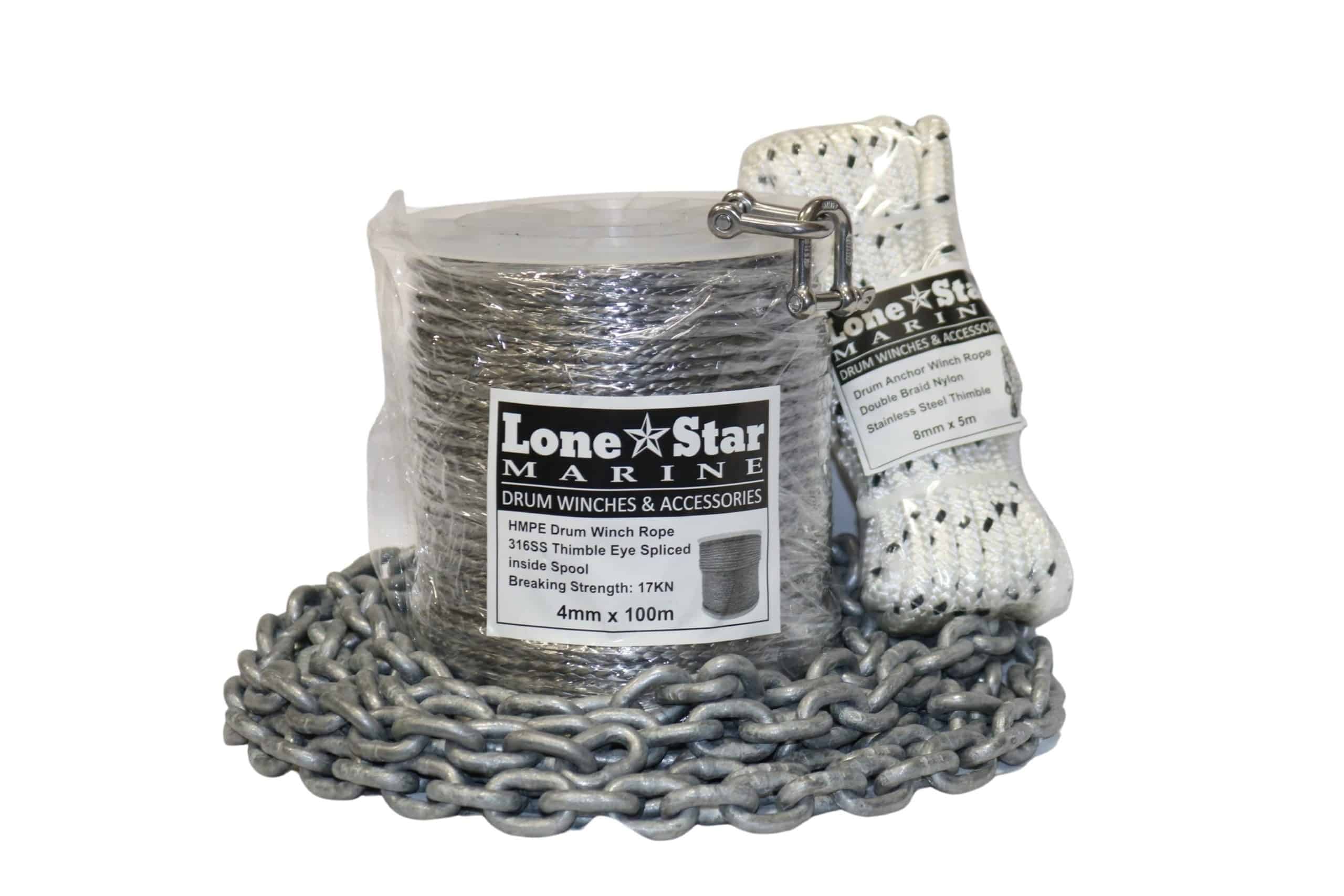 HMPE Rope & gal Chain Kits