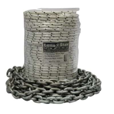 RC8x130 drum anchor winch rope double braid nylon chain kit